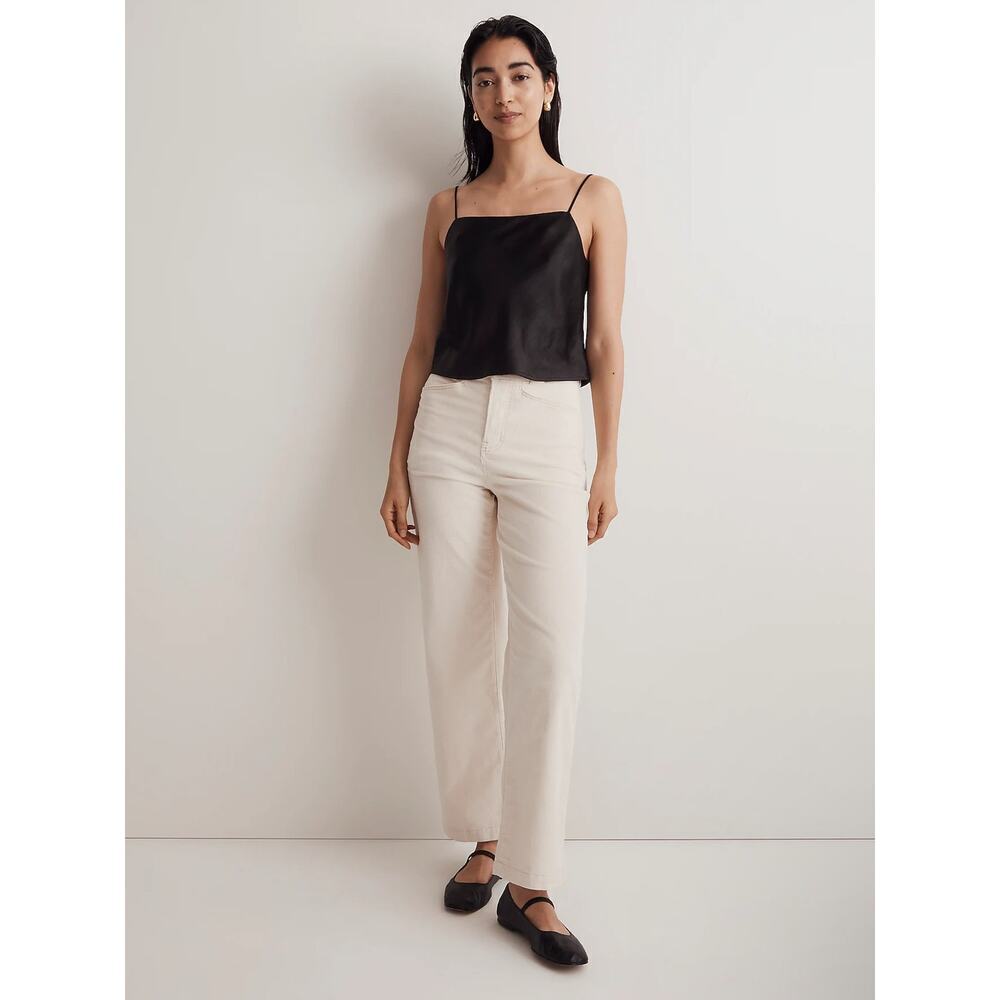 NWOT Madewell Emmett 2.0 Wide-Leg Pants in Corduroy Antique Cream Size 29